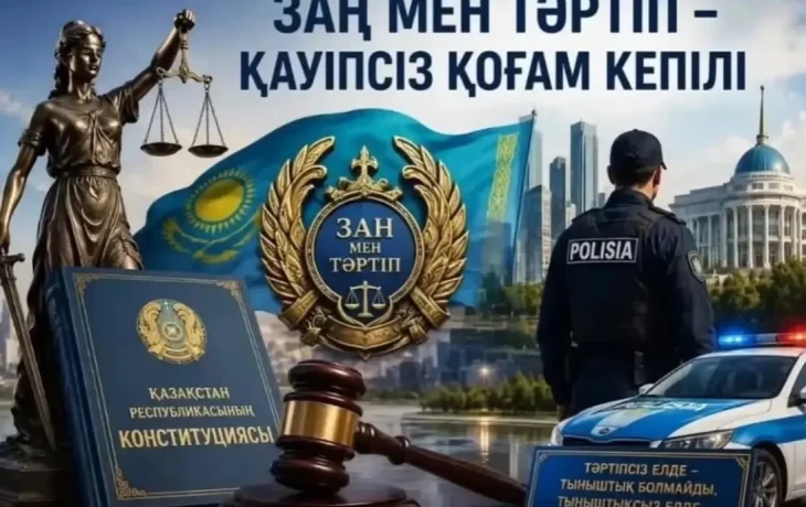 ЗАҢ МЕН ТӘРТІП &ndash; ҚАУІПСІЗ ҚОҒАМ КЕПІЛІ