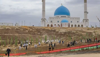 В области Ұлытау в рамках акции &laquo;Таза Қазақстан&raquo; высадили около 3 500 деревьев