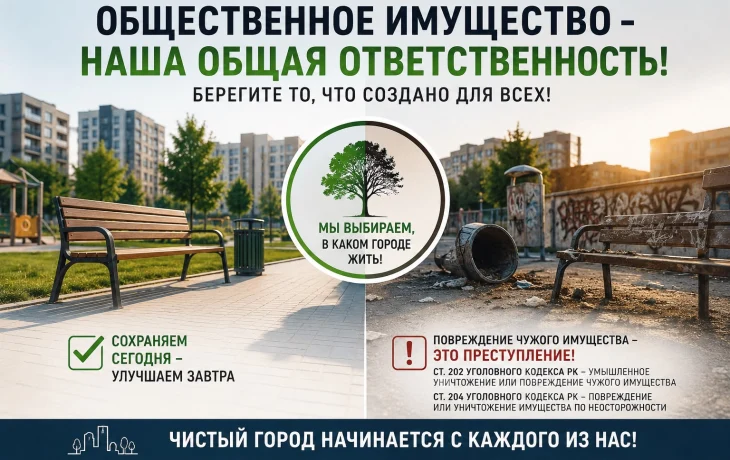 Қоғамдық мүлікке ұқыпты қарау &ndash; ортақ жауапкершілік