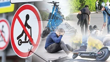 Самокатам закрывают дорогу на тротуары