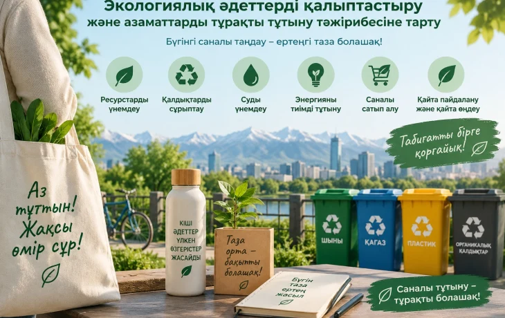 Экологиялық әдеттерді қалыптастыру және азаматтарды тұрақты тұтыну тәжірибесіне тарту Экологиялық әдеттерді қалыптастыру және азаматтарды тұрақты тұтыну тәжірибесіне тарту