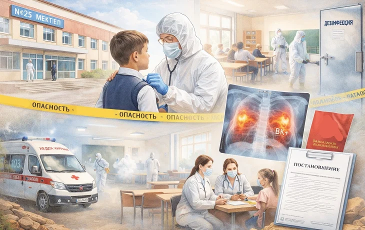 В школе города Сатпаева выявлен случай туберкулеза: разъяснения и принятые меры